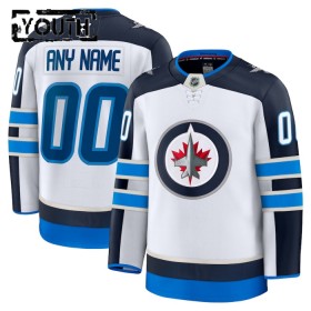 Maillot de Hockey Winnipeg Jets Personnaliser Fanatics Premium 2024-25 Blanc Extérieur - Enfant
